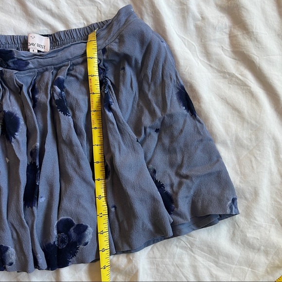 Aritzia Sunday Best Blue Floral Miniskirt - Picture 3 of 6